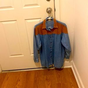Seruchi long denim shirt!